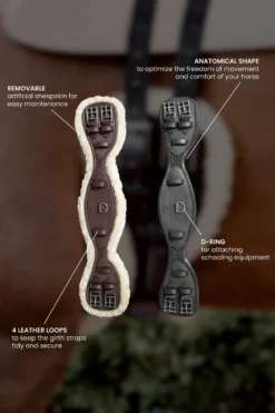 Kentucky Horsewear Kentucky Horsewear|Sadelgjordar & Tillbehör-Anatomisk Dressyrgjord Fårskinn Brun