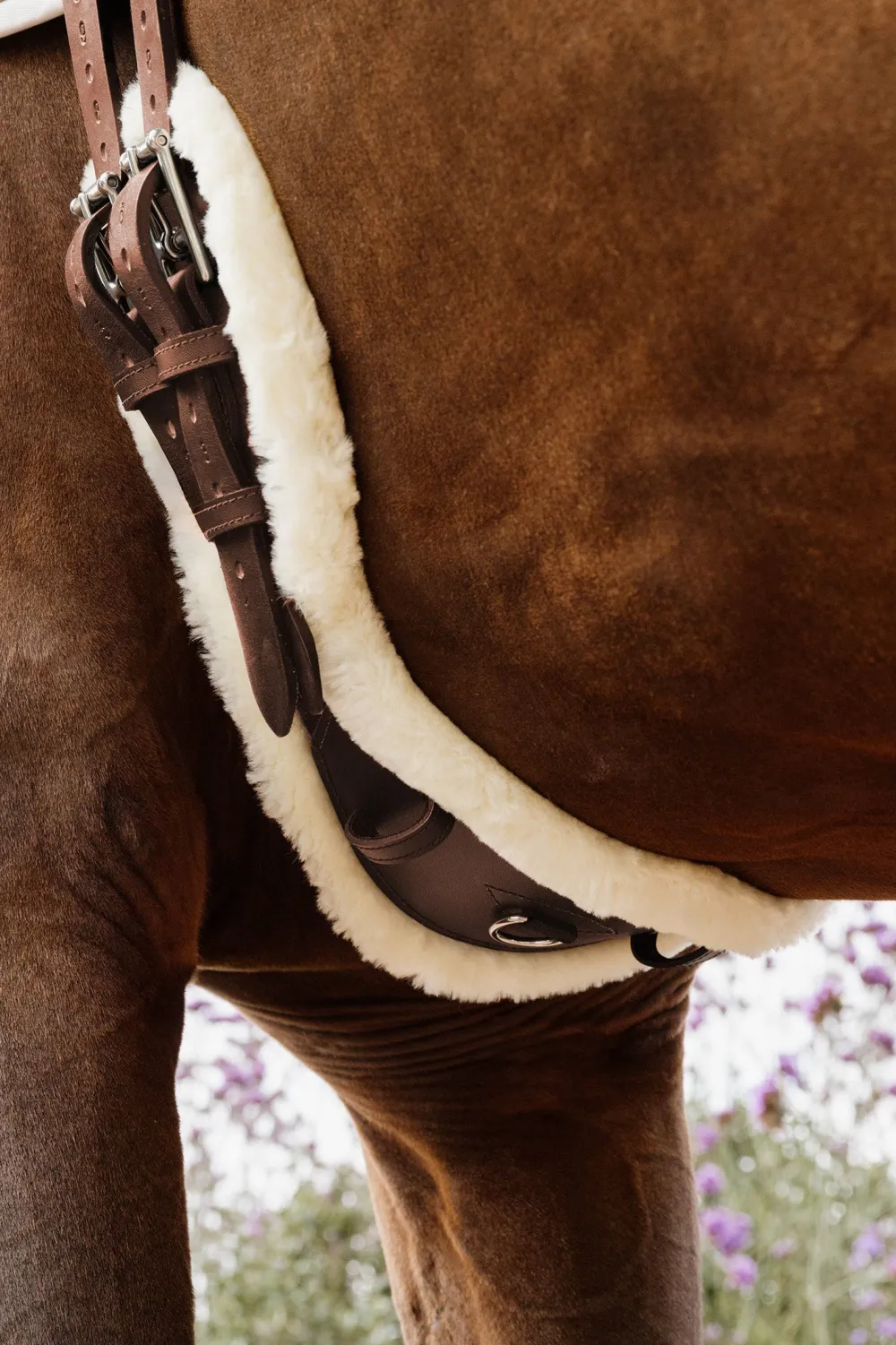 Kentucky Horsewear Kentucky Horsewear|Sadelgjordar & Tillbehör-Anatomisk Dressyrgjord Fårskinn Brun
