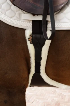 Kentucky Horsewear Sadelgjordar & Tillbehör|Kentucky Horsewear-Anatomisk Stud Magplatta Fårskinn Brun