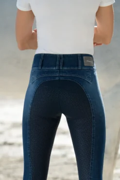 Pikeur Pikeur|Ridbyxor & Tights-Candela Jeans Full Grip Denim Blue