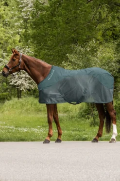 Waldhausen Hästtäcken & Flughuvor|Flugskydd-COMFORT Regn/Flugtäcke Pine Green