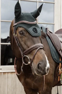 Kentucky Horsewear Kentucky Horsewear|Schabrak & Huvor-3D Logo Set Pine Green