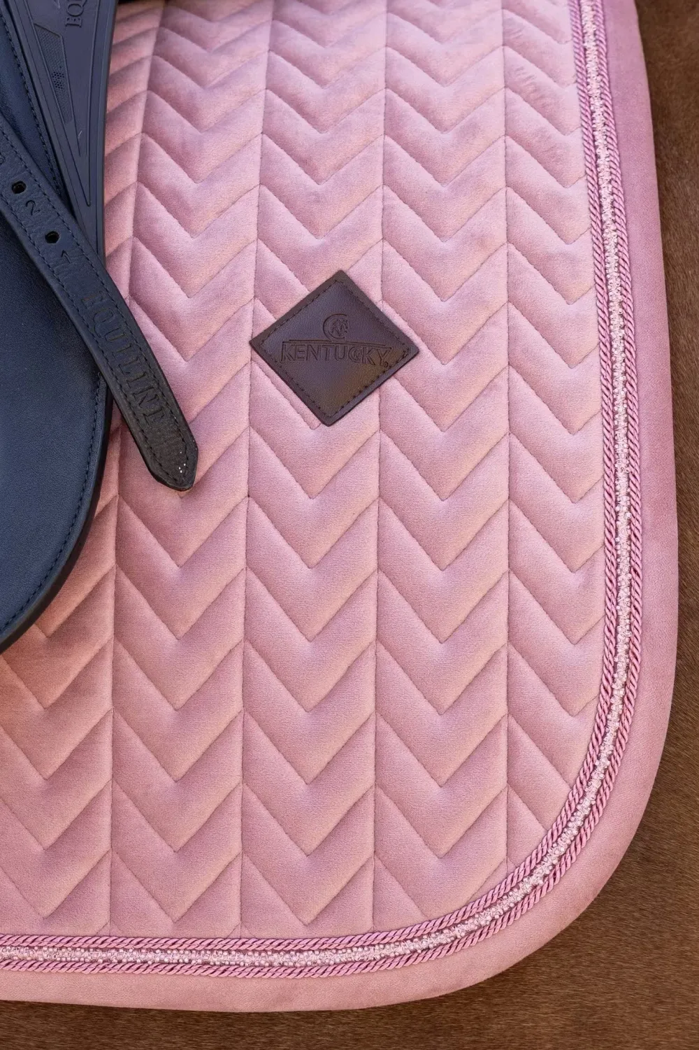 Kentucky Horsewear Kentucky Horsewear|Schabrak & Huvor-Dressyr Mini Pearl Set Old Rose
