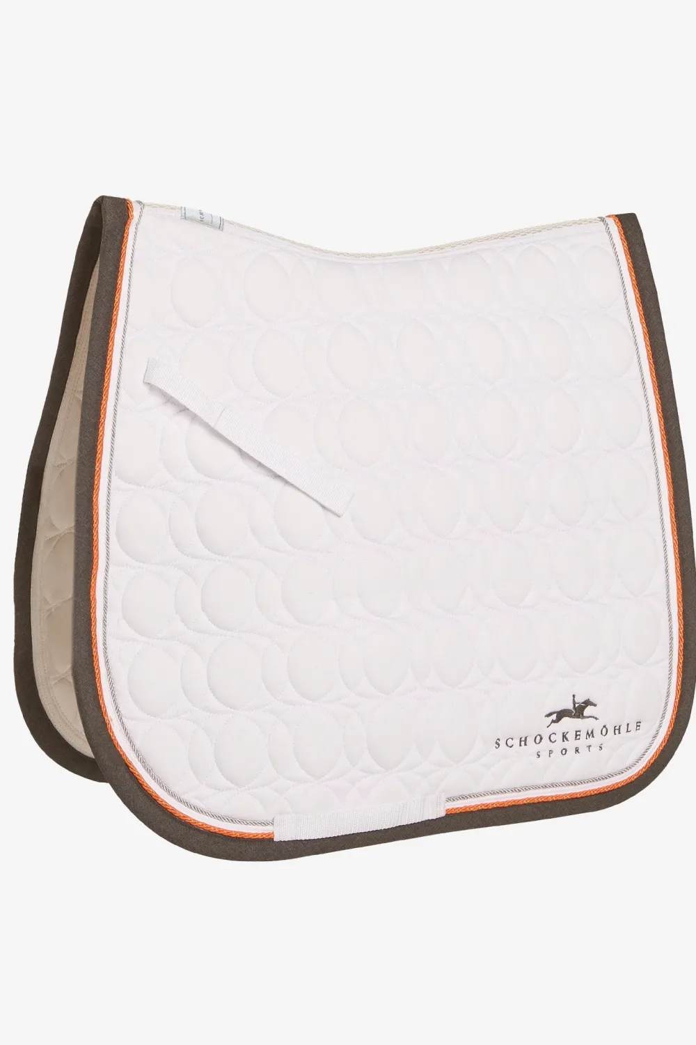 Schockemöhle Schabrak & Huvor|Schockemöhle-Dressyrschabrak Air Cool White/Orange