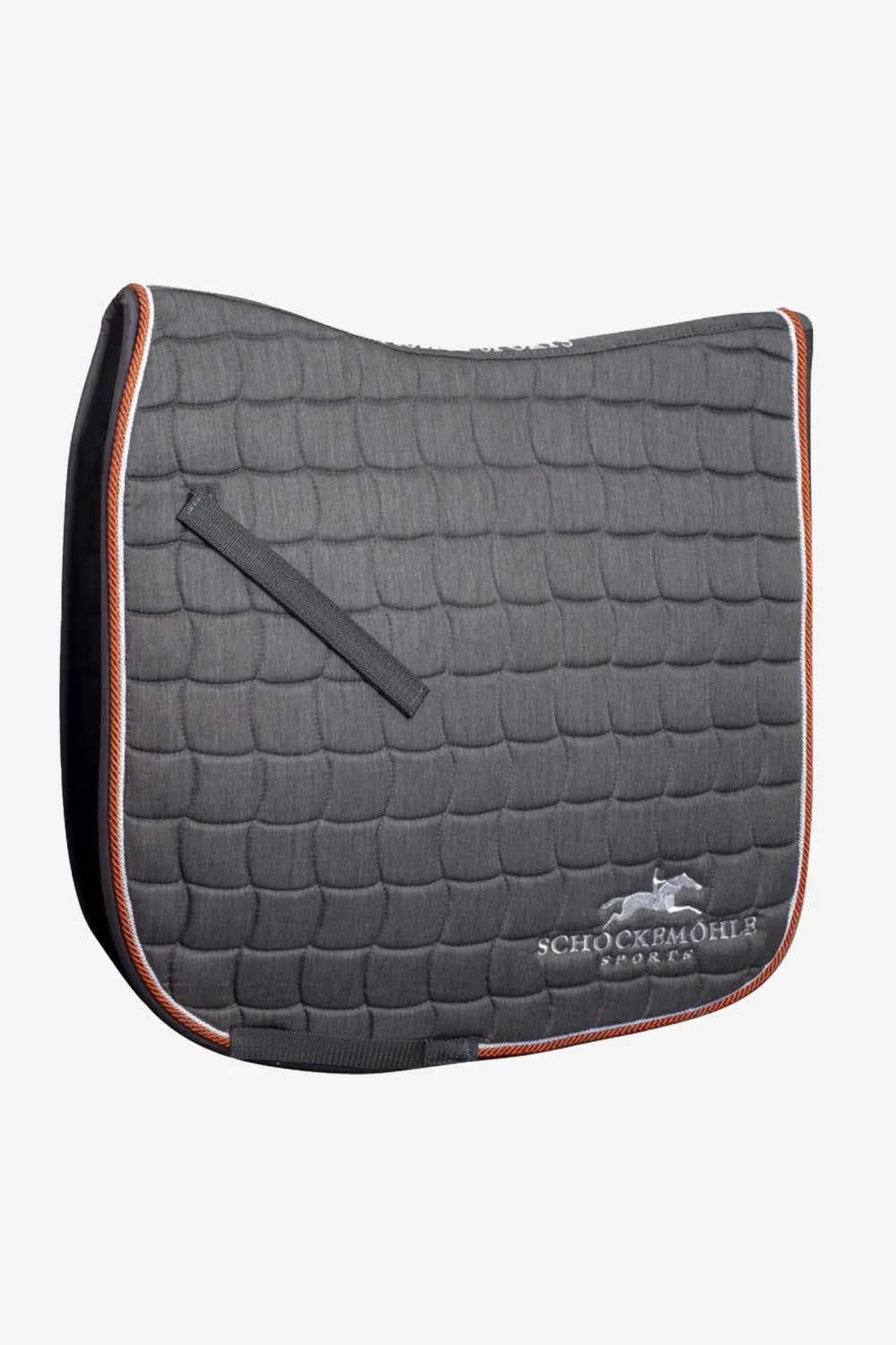 Schockemöhle Schabrak & Huvor|Schockemöhle-Dressyrschabrak Dynamite Logga Grey/Orange