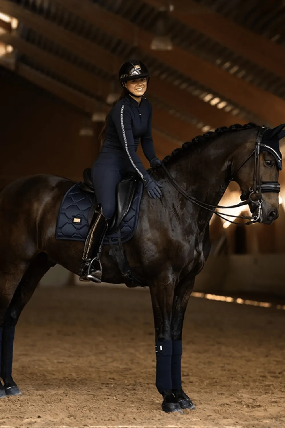 Equestrian Stockholm Schabrak & Huvor-Dressyrschabrak Modern Cob