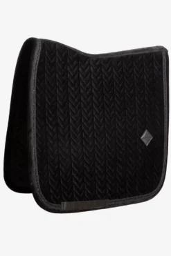 Kentucky Horsewear Kentucky Horsewear|Schabrak & Huvor-Dressyrschabrak Velvet Mini Pearls Svart
