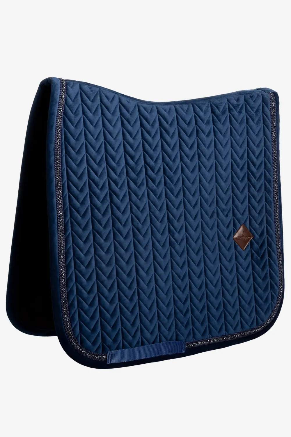 Kentucky Horsewear Kentucky Horsewear|Schabrak & Huvor-Dressyrschabrak Velvet Mini Pearls Navy