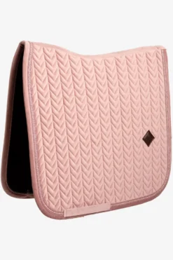 Kentucky Horsewear Kentucky Horsewear|Schabrak & Huvor-Dressyrschabrak Velvet Mini Pearls Old Rose