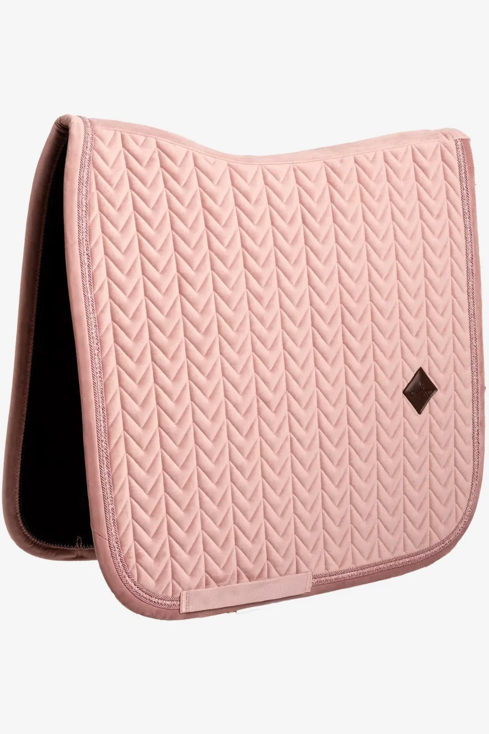 Kentucky Horsewear Kentucky Horsewear|Schabrak & Huvor-Dressyrschabrak Velvet Mini Pearls Old Rose