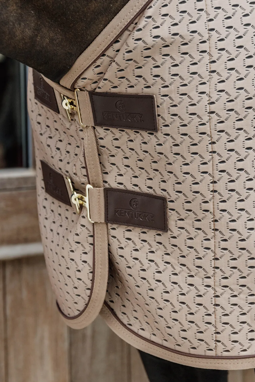 Kentucky Horsewear Hästtäcken & Flughuvor|Kentucky Horsewear-4D Spacer Cooler Svettäcke Beige
