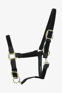 Kentucky Horsewear Kentucky Horsewear|Grimmor & Grimskaft-Flätad Nylon Lädergrimma Svart