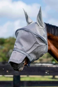 Horseware Horseware|Flugskydd-Flughuva Rambo Plus Titanium Grey Silver