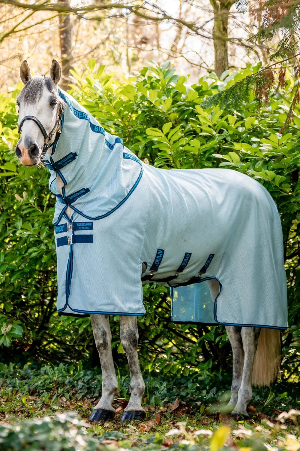 Horseware Horseware|Flugskydd-Flugtäcke + hals Amigo Azure/Navy