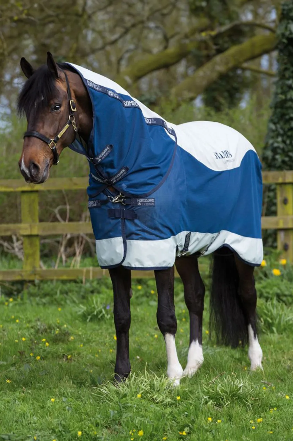 Horseware Horseware|Flugskydd-Fugtäcke Rabo uer erie Navy/Grey