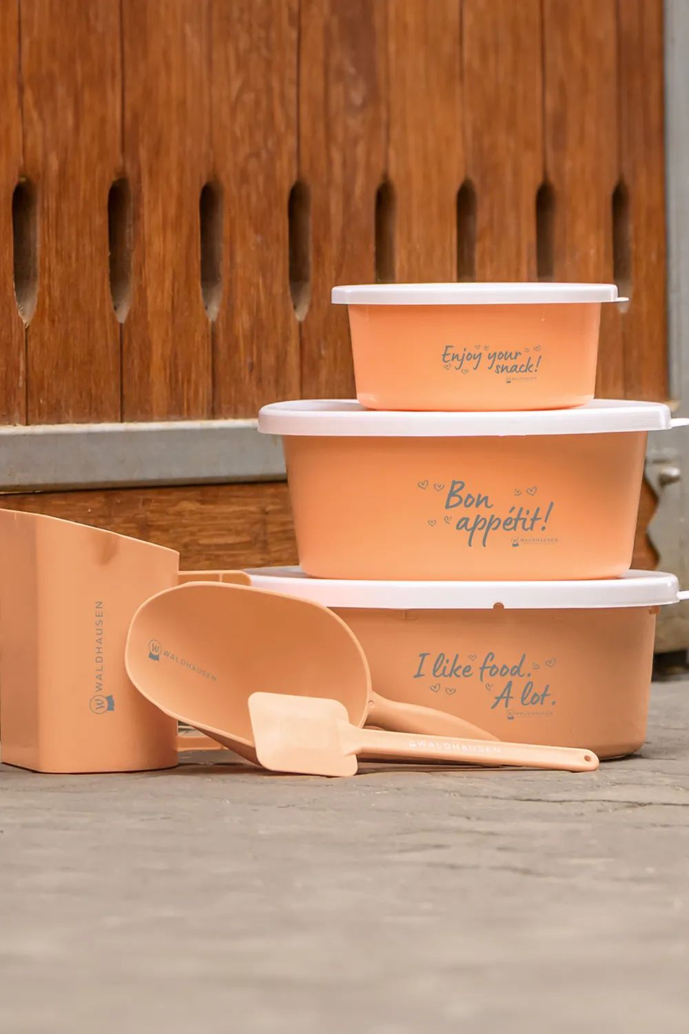 Waldhausen Utfodring & Hinkar-Foderskål med Lock 8L Peach