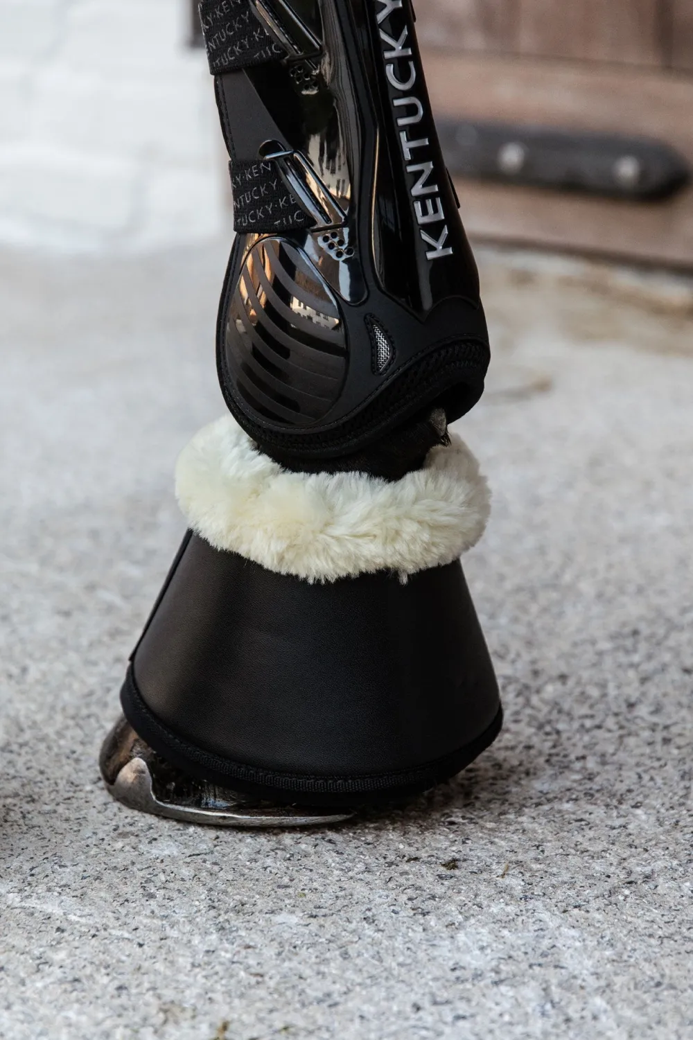Kentucky Horsewear Kentucky Horsewear|Benskydd & Benlindor-Fårskinn äder Boots Svart/Crea