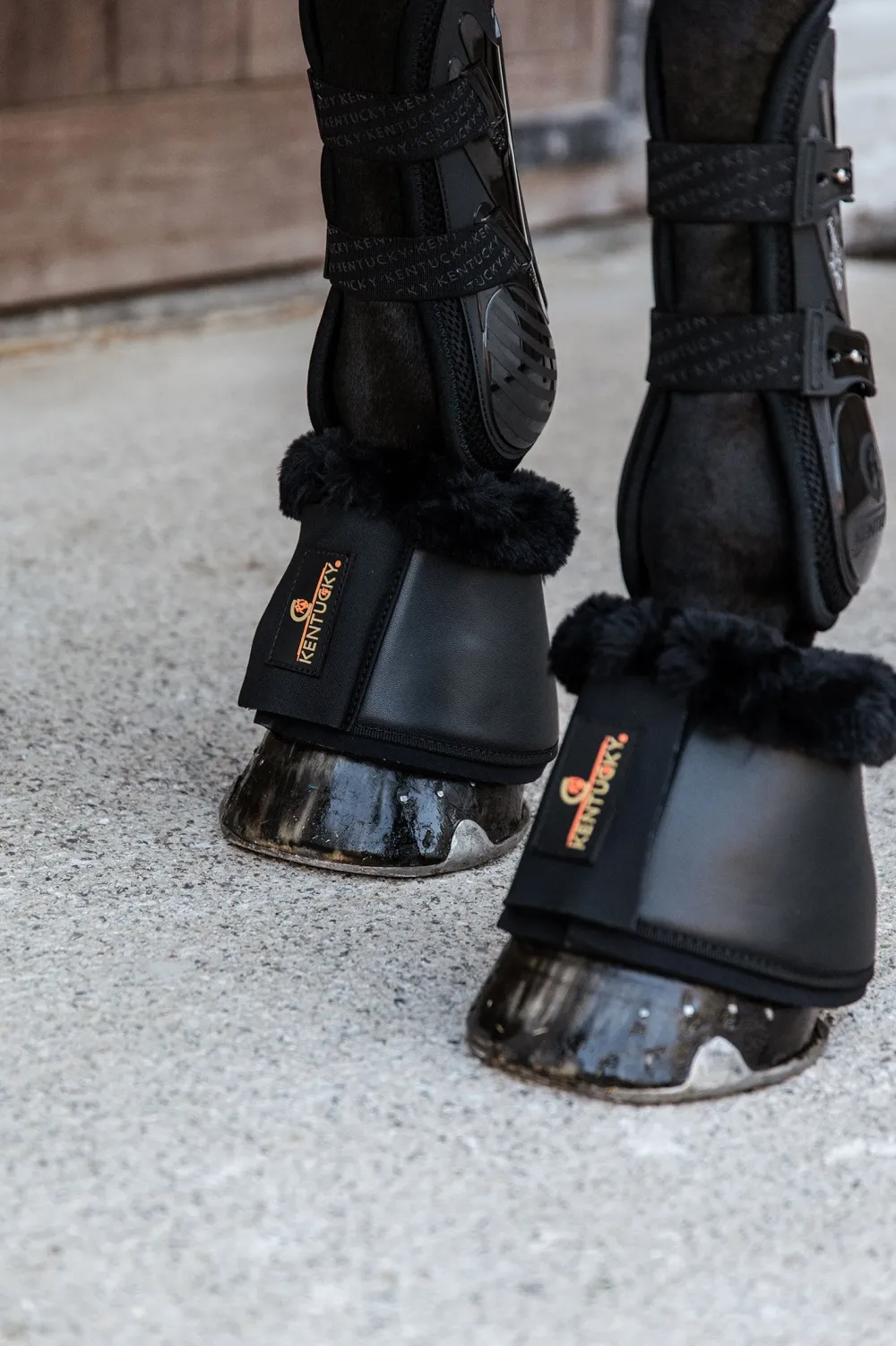 Kentucky Horsewear Benskydd & Benlindor-Fårskinn Läder Boots Svart/Svart