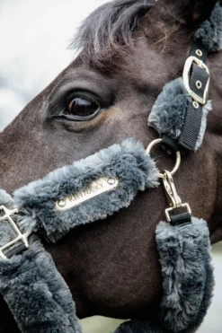 Kentucky Horsewear Grimmor & Grimskaft-Fårskinnsgrimma Grå