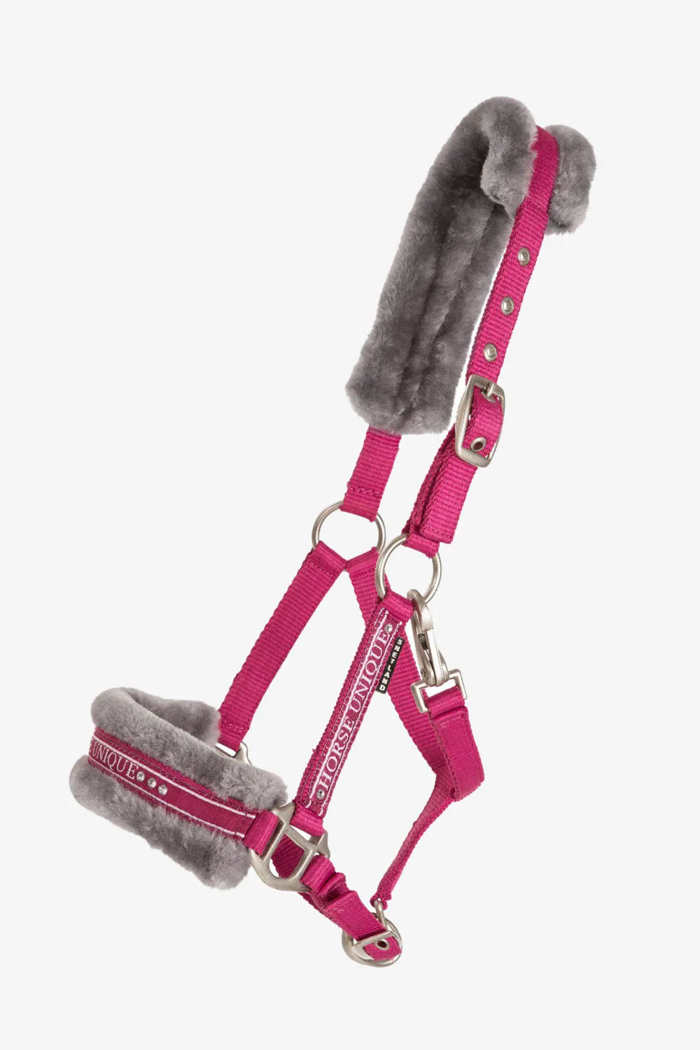 Horse Unique Grimmor & Grimskaft-Grimma med Päls Cerise/Grå Mini Shettland