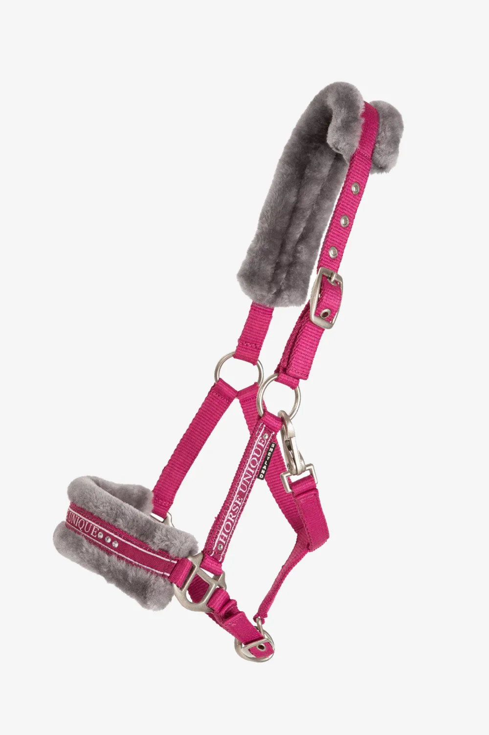 Horse Unique Grimmor & Grimskaft-Grimma med Päls Cerise/Grå Mini Shettland