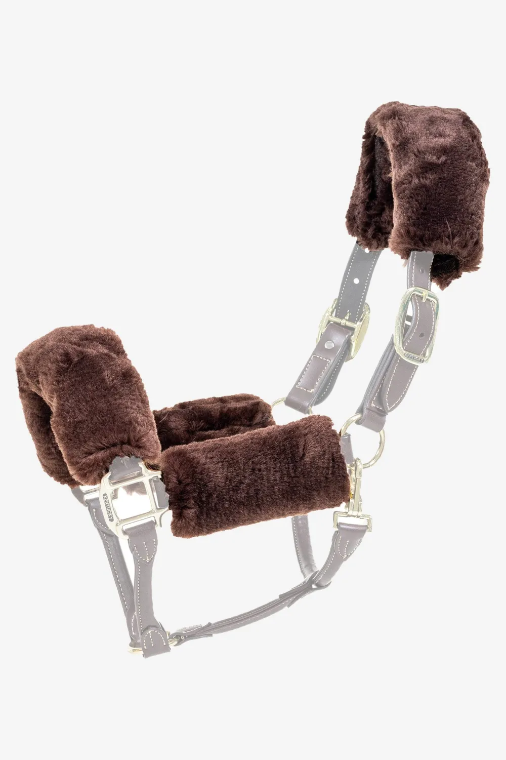 Kentucky Horsewear Kentucky Horsewear|Grimmor & Grimskaft-Grimset Fårskinn 4-pack Brun