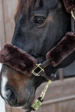 Kentucky Horsewear Kentucky Horsewear|Grimmor & Grimskaft-Grimset Fårskinn 4-pack Brun
