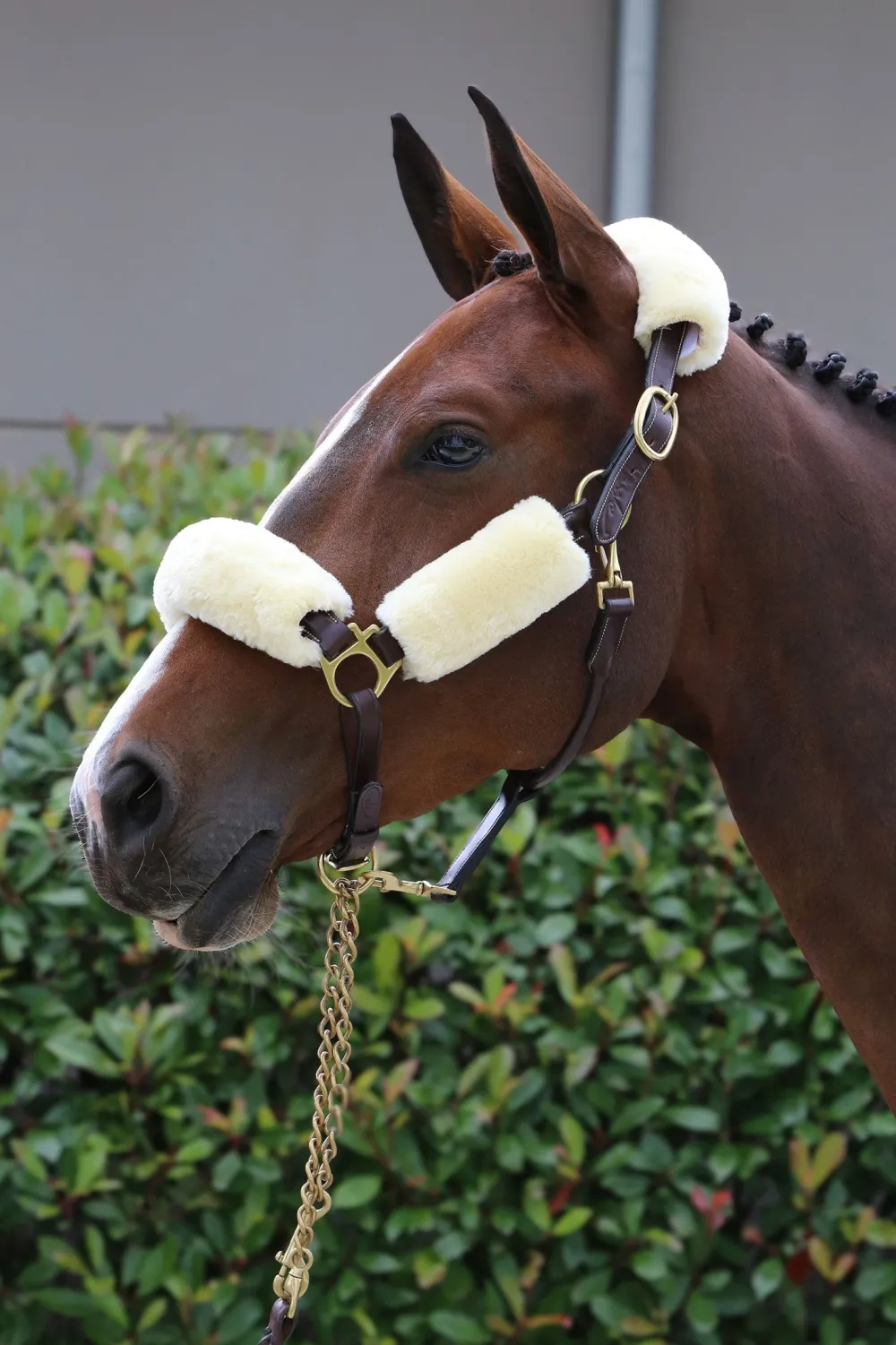 Kentucky Horsewear Kentucky Horsewear|Grimmor & Grimskaft-Grimset Fårskinn 4-pack Natur