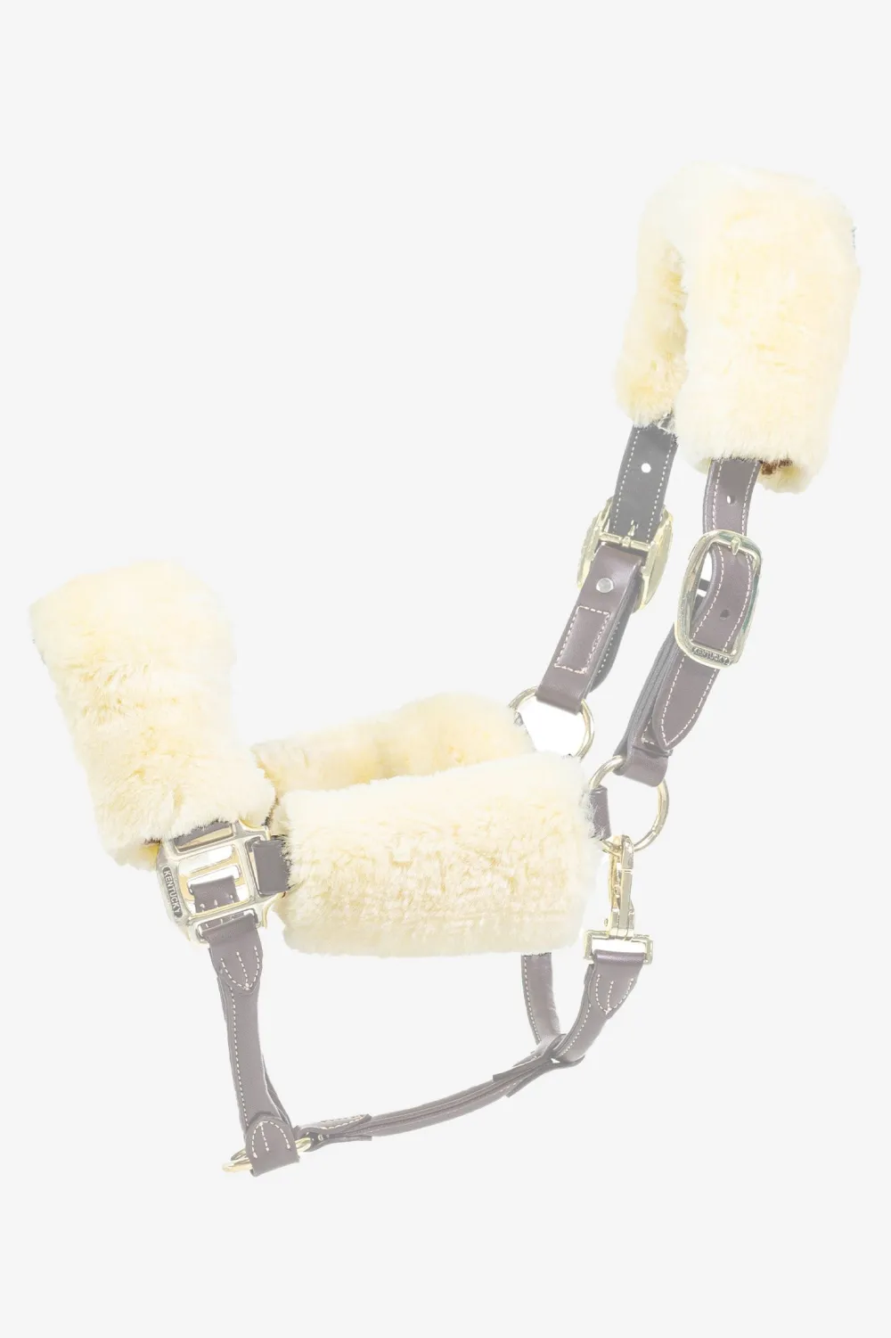 Kentucky Horsewear Kentucky Horsewear|Grimmor & Grimskaft-Grimset Fårskinn 4-pack Natur