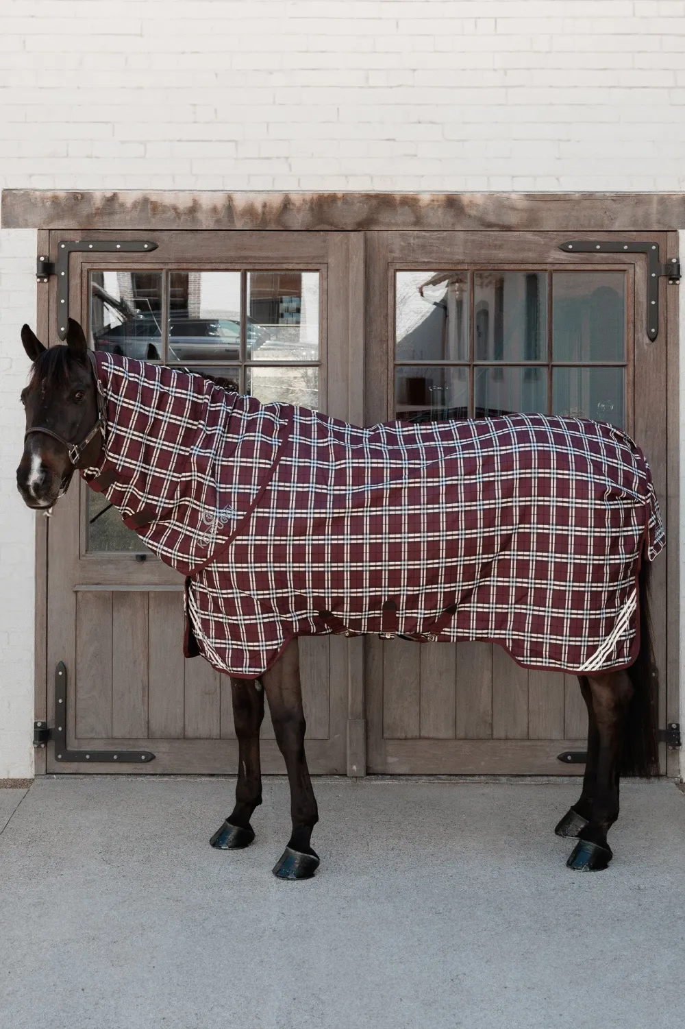 Kentucky Horsewear Hästtäcken & Flughuvor|Kentucky Horsewear-Has Cofort 0g Bordeaux/Rutig