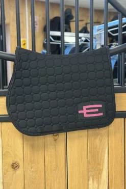 Equiline Schabrak & Huvor|Equiline-Hoppschabrak Octagon E-Logga Svart/Rosa