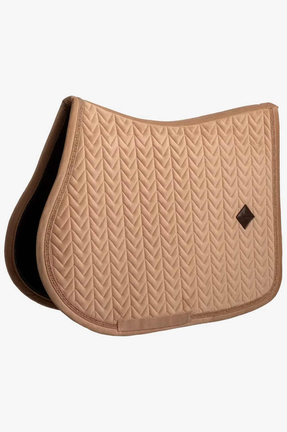 Kentucky Horsewear Kentucky Horsewear|Schabrak & Huvor-Hoppschabrak Velvet Mini Pearls Beige