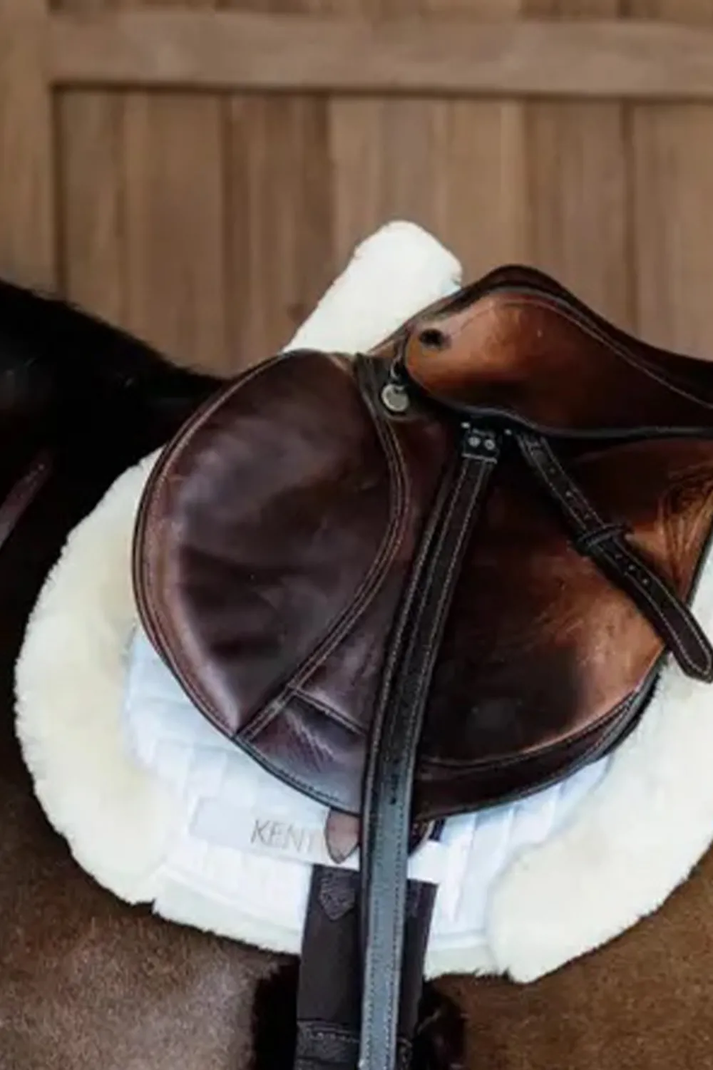 Kentucky Horsewear Schabrak & Huvor-Hunterschabrak Fårskinn