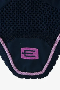 Equiline Schabrak & Huvor|Equiline-Huva Kim E-logga Svart E75 P111 Glitter Rosa/Glitter Svart