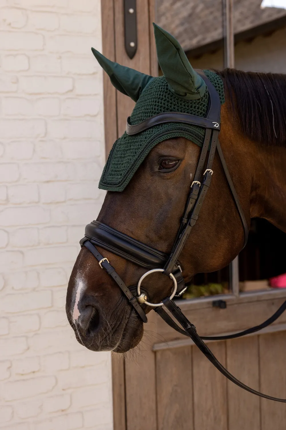 Kentucky Horsewear Kentucky Horsewear|Schabrak & Huvor-Huva Velvet Mini Pearls Pine Green