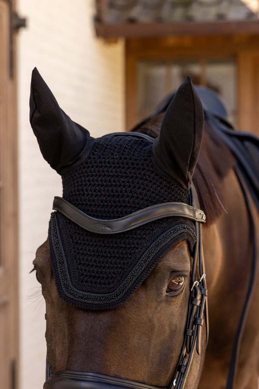 Kentucky Horsewear Kentucky Horsewear|Schabrak & Huvor-Huva Velvet Mini Pearls Svart