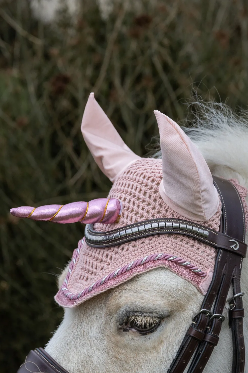 Kentucky Horsewear Kentucky Horsewear|Schabrak & Huvor-Huva Wellington Enhörning Glitter Ljusrosa