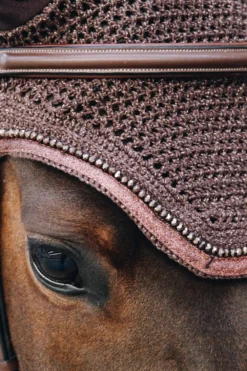 Kentucky Horsewear Schabrak & Huvor-Huva Wellington Isolerad Glitter Band Brun