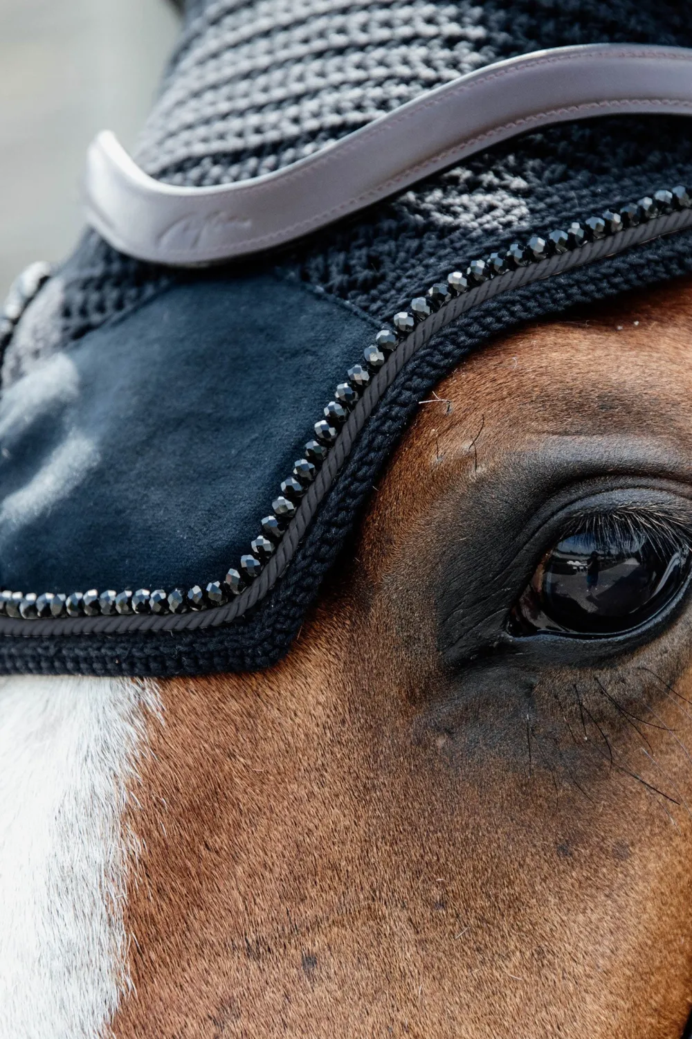 Kentucky Horsewear Schabrak & Huvor-Huva Wellington Velvet Pearls Svart