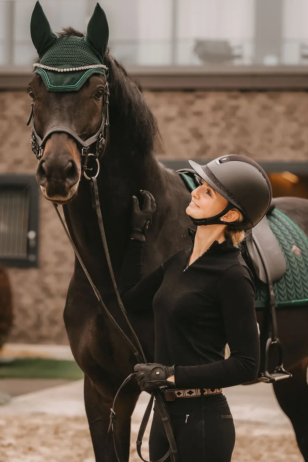 Kentucky Horsewear Kentucky Horsewear|Schabrak & Huvor-Huva Wellington Velvet Pearls Pine Green
