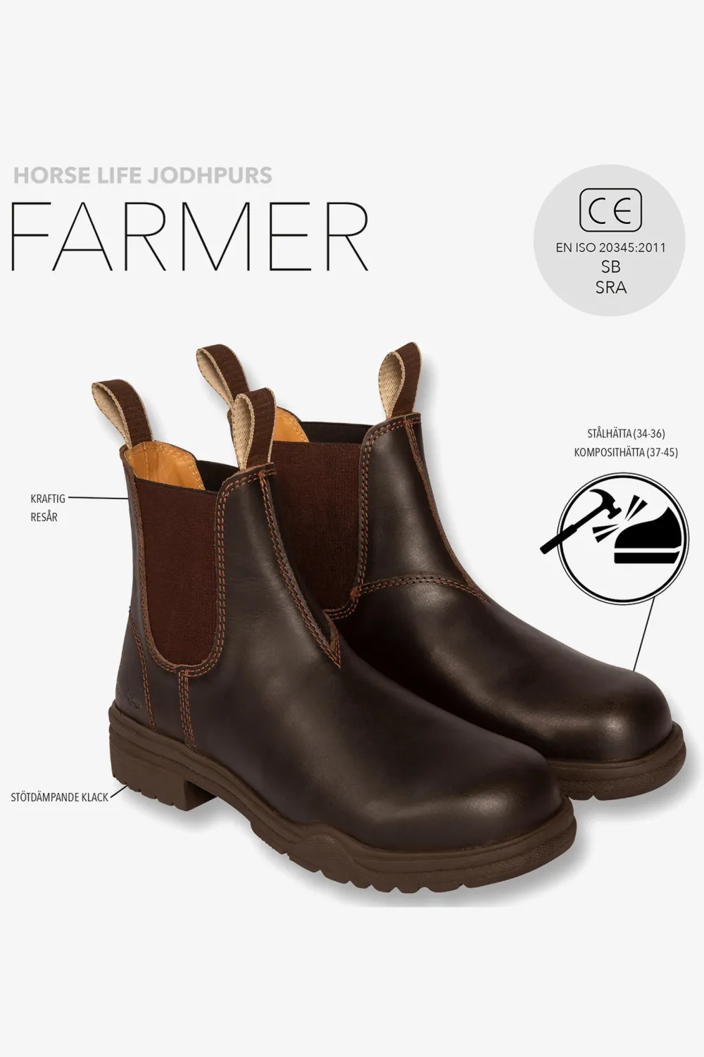 Horselife Horselife|Ridskor-Jodhpurs Farmer Brun