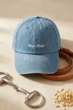 Svensk Ridsport Kepsar & Skärp-Keps Best Mom Ljusblå