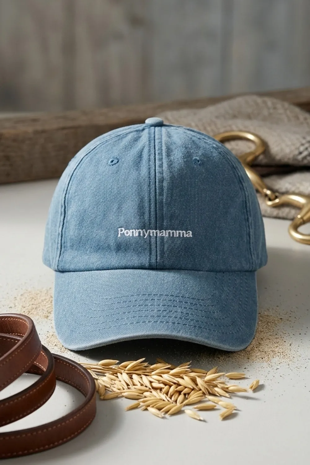 Svensk Ridsport Kepsar & Skärp-Keps Ponnymamma Ljusblå