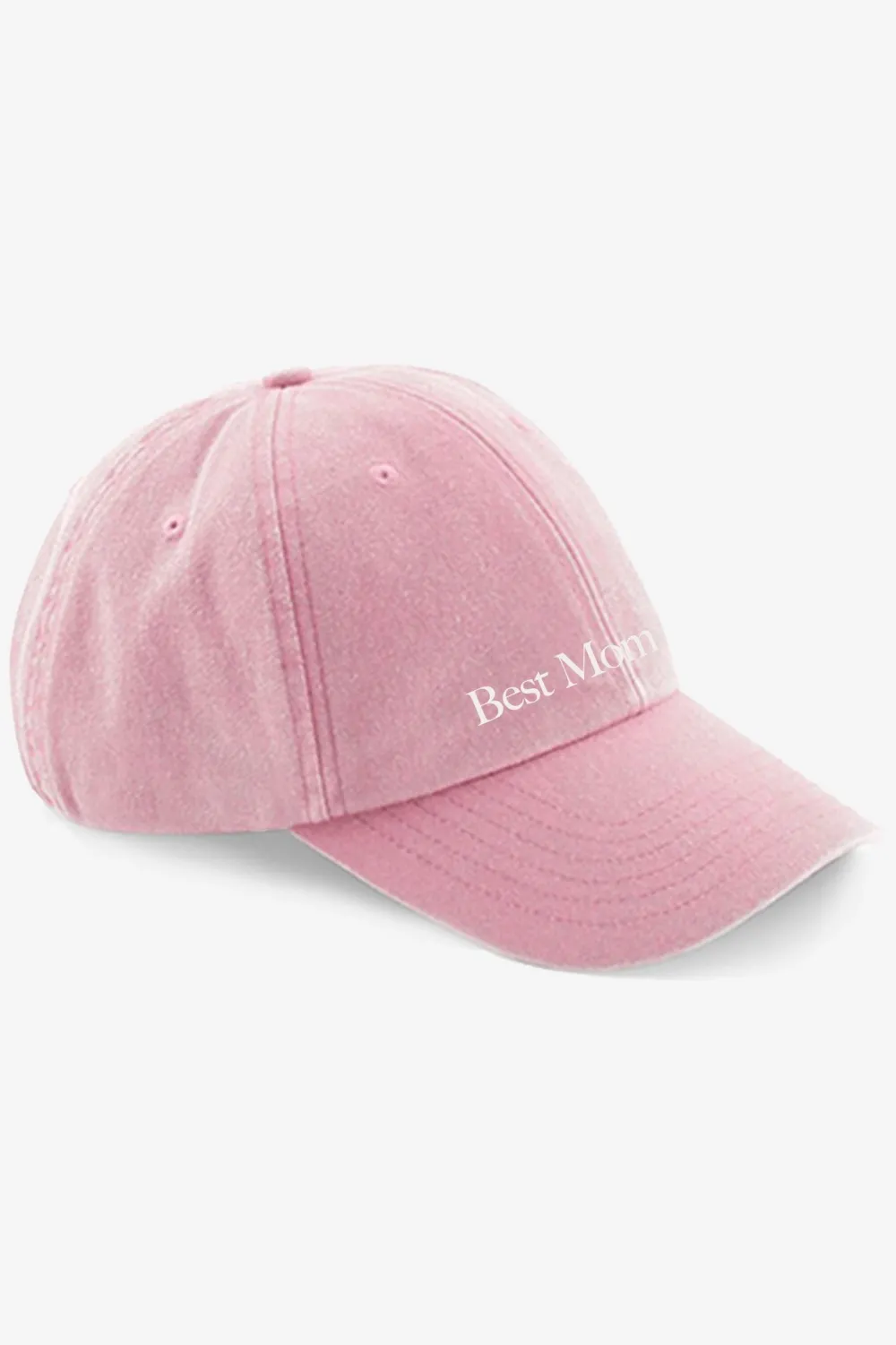 Svensk Ridsport Kepsar & Skärp-Keps Tvättad Bomull Best Mom Dusty Pink