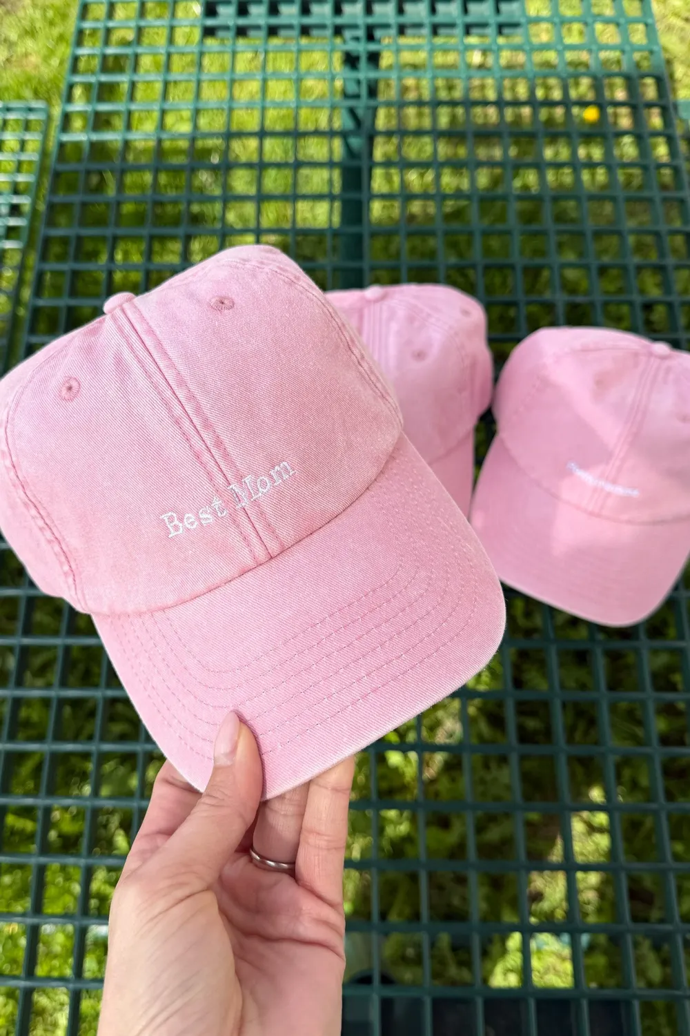 Svensk Ridsport Kepsar & Skärp-Keps Tvättad Bomull Best Mom Dusty Pink