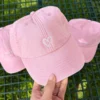 Svensk Ridsport Kepsar & Skärp-Keps Tvättad Bomull Hjärta Dusty Pink