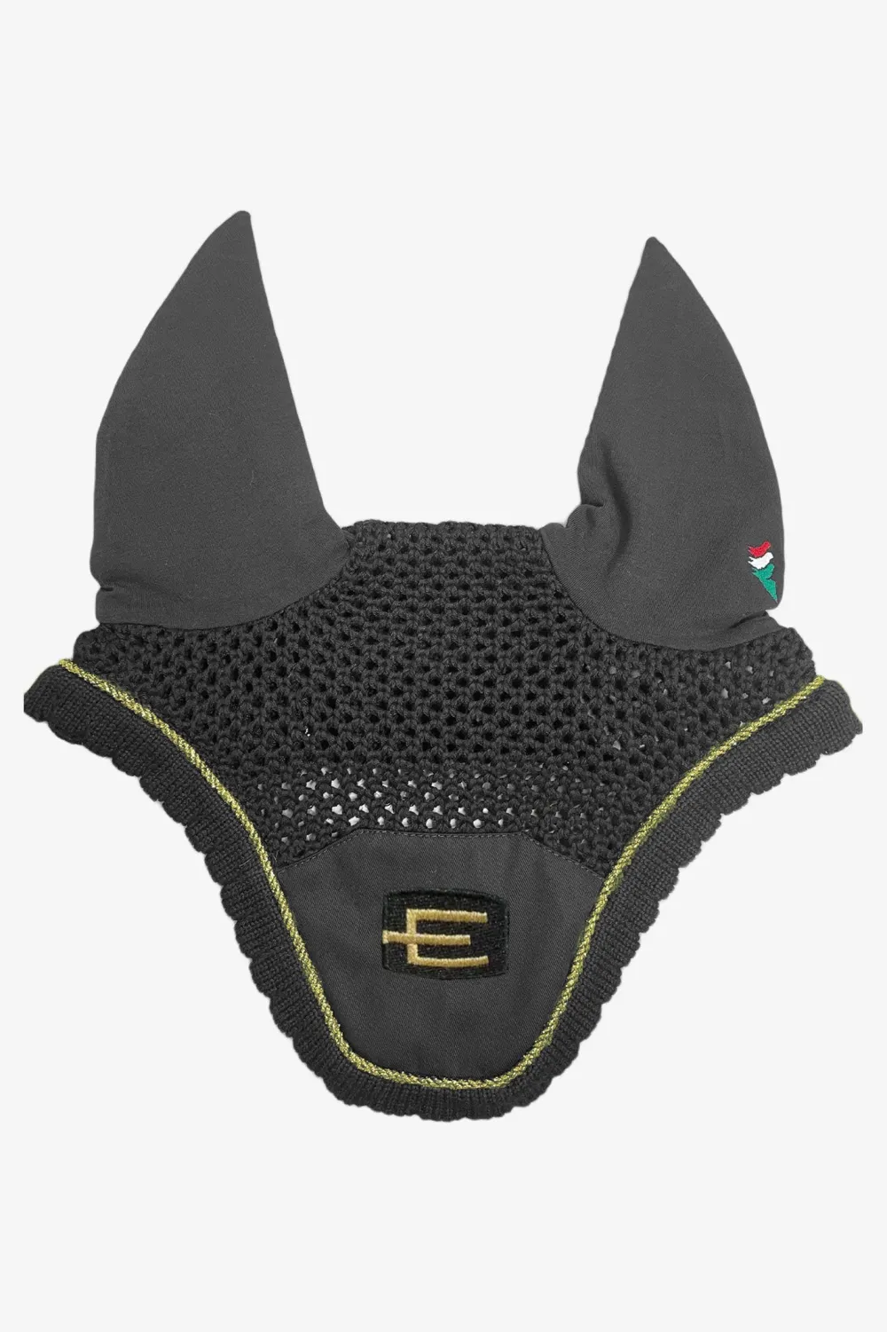 Equiline Schabrak & Huvor|Equiline-Kim Huva E-Logga E23 P358 Svart/Guld