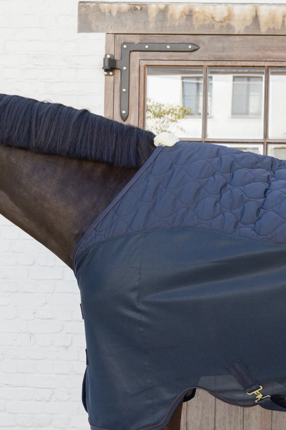 Kentucky Horsewear Hästtäcken & Flughuvor|Kentucky Horsewear-Kombo Cooler Fleecetäcke Navy
