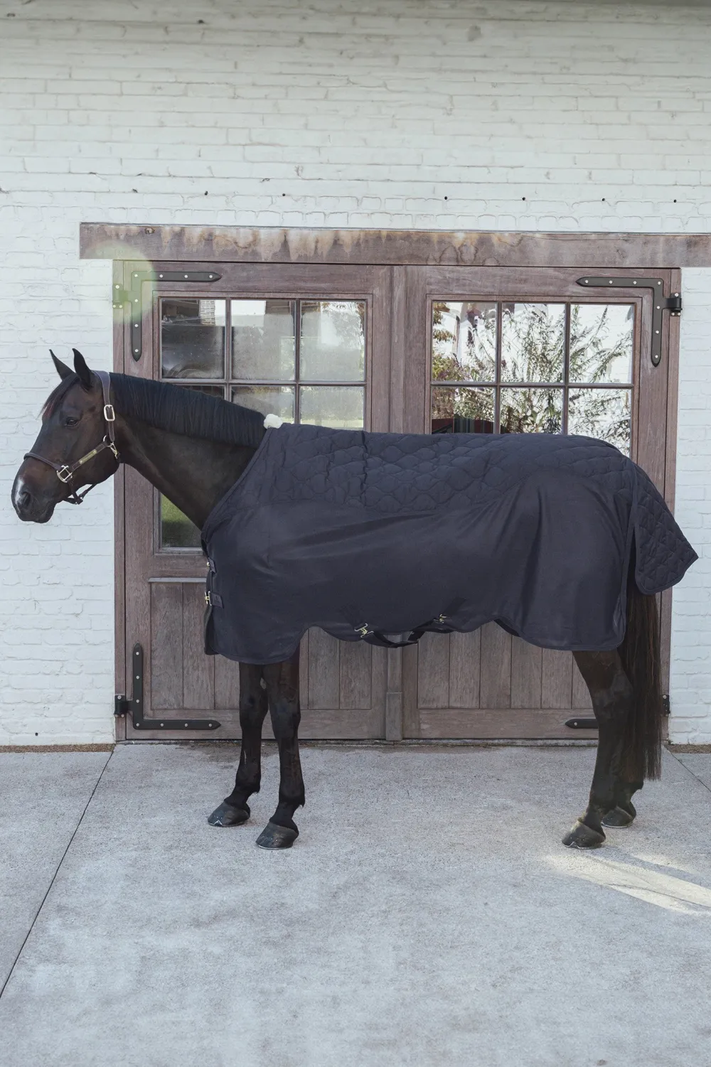 Kentucky Horsewear Hästtäcken & Flughuvor|Kentucky Horsewear-Kombo Cooler Fleecetäcke Navy