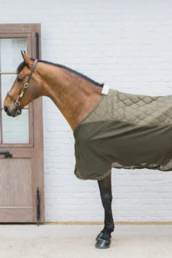 Kentucky Horsewear Hästtäcken & Flughuvor|Kentucky Horsewear-Kombo Cooler Fleecetäcke Pine Green